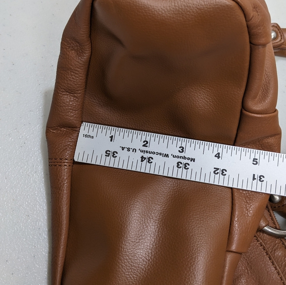 NWT Wilsons Leather Bag Shoulder Bag Purse Brown Classic #bxsh - Picture 9 of 12